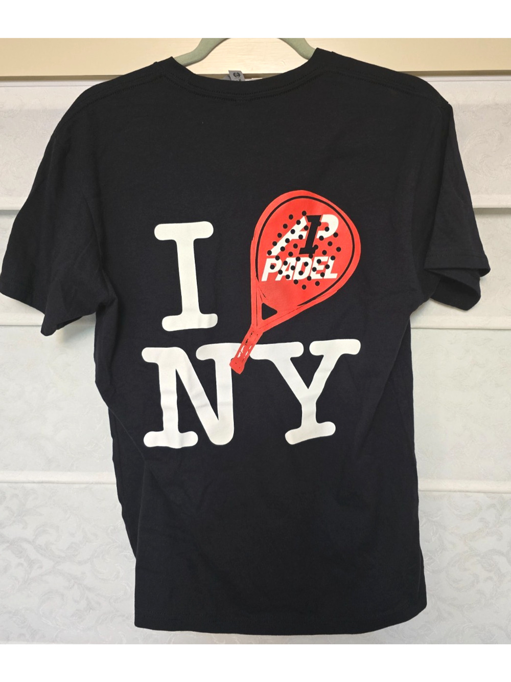 A1 Padel I Love NY Graphic T Shirt Mens Medium Black Padel Tennis Streetwear